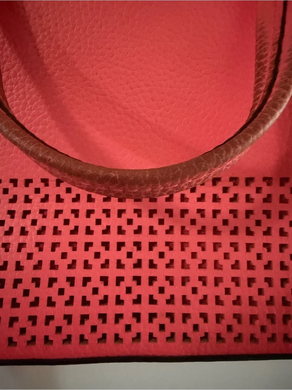 kate spade Coral Pink Perforated Dome Satchel with Crossbody Strap